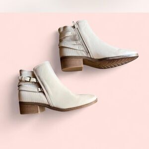 BareTraps Cream Ankle Booties